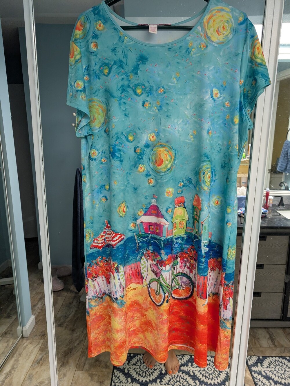 Leoma Lovegrove Beach Scene Dress Size XL